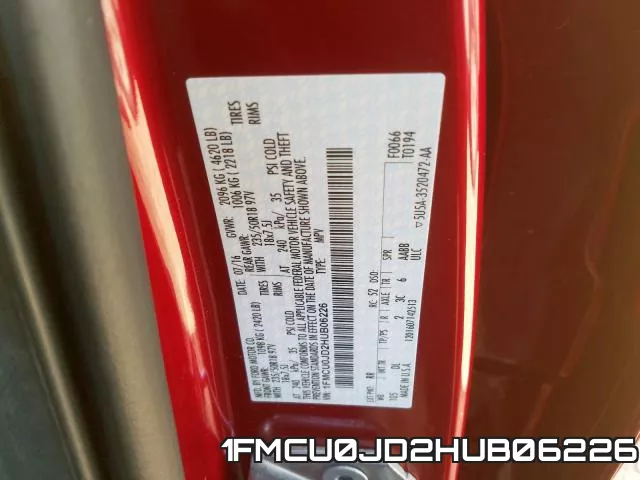 1FMCU0JD2HUB06226 фото 2