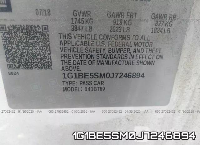 1G1BE5SM0J7246894 фото 7