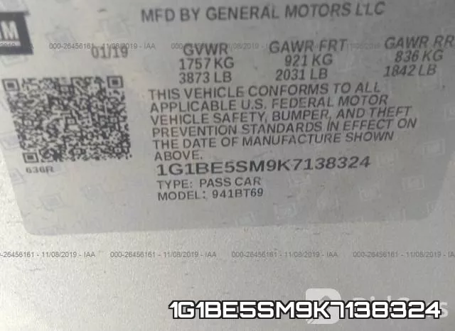 1G1BE5SM9K7138324 фото 6