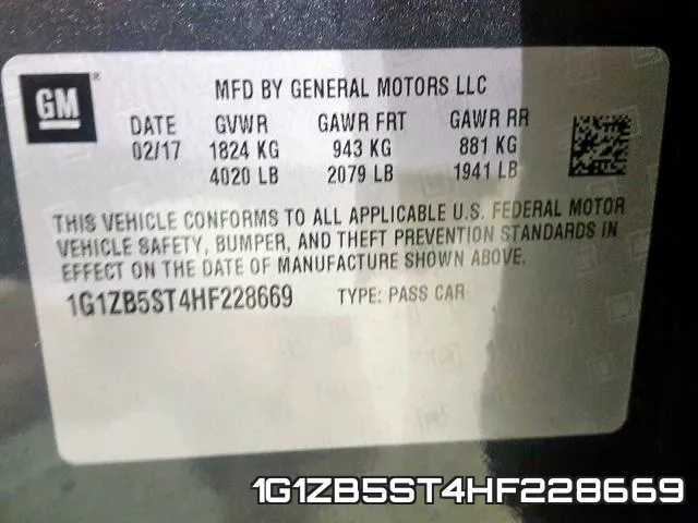 1G1ZB5ST4HF228669 фото 2