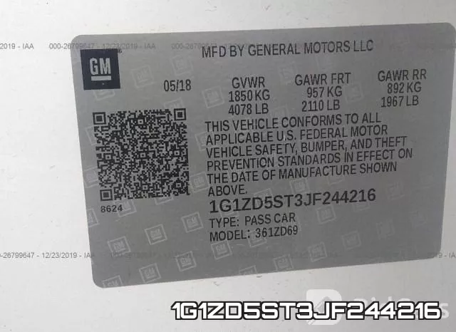 1G1ZD5ST3JF244216 фото 7