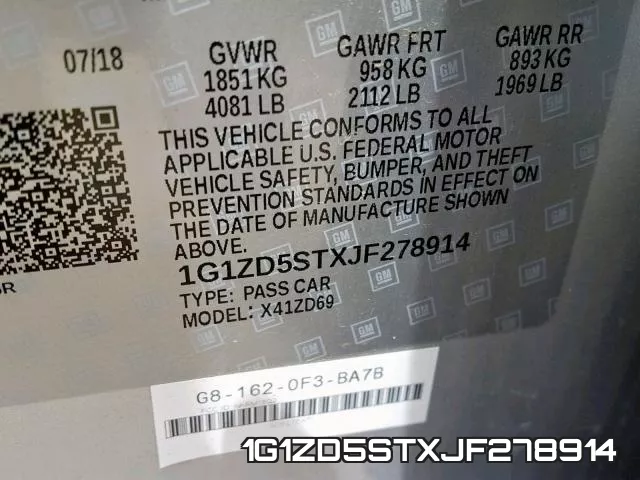 1G1ZD5STXJF278914 фото 2