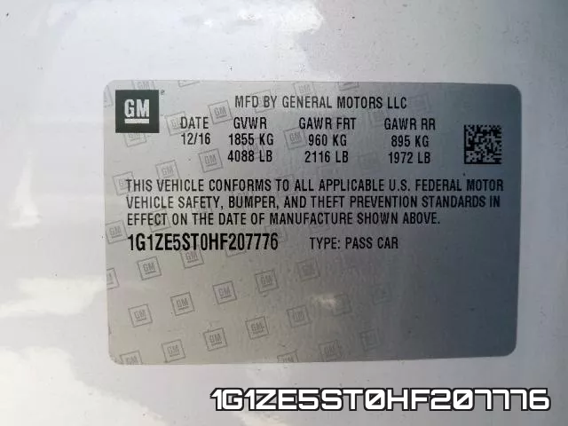 1G1ZE5ST0HF207776 фото 2