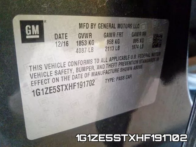 1G1ZE5STXHF191702 фото 2