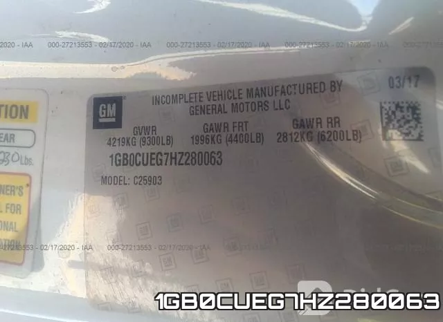 1GB0CUEG7HZ280063 фото 8