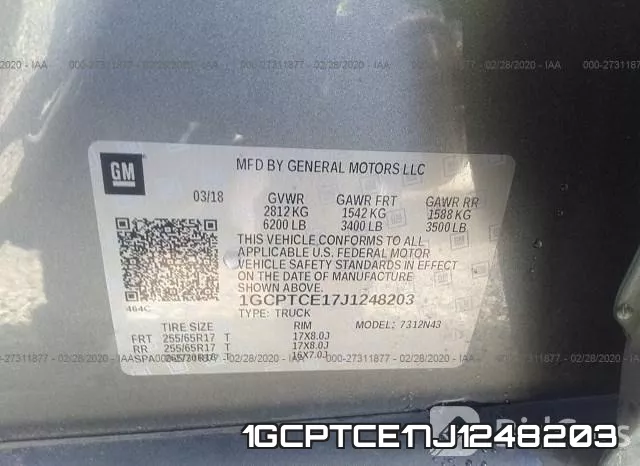 1GCPTCE17J1248203 фото 5