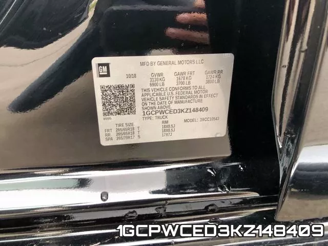 1GCPWCED3KZ148409 фото 2