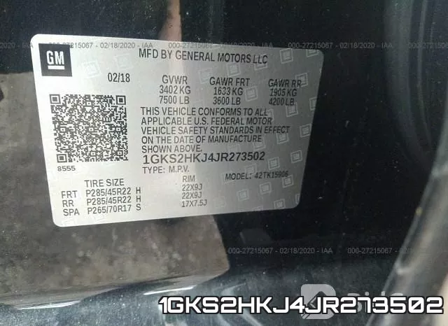 1GKS2HKJ4JR273502 фото 6