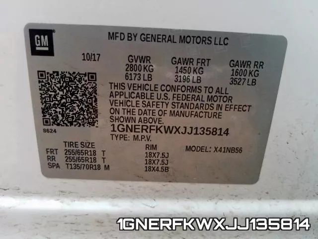 1GNERFKWXJJ135814 фото 2
