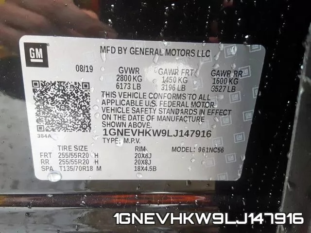 1GNEVHKW9LJ147916 фото 2