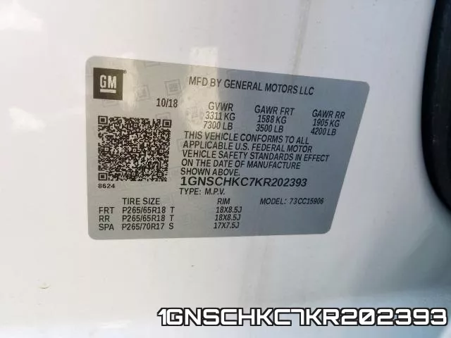 1GNSCHKC7KR202393 фото 2