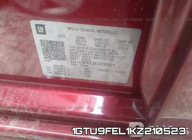 1GTU9FEL1KZ210523 фото 6