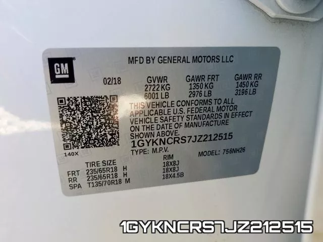 1GYKNCRS7JZ212515 фото 2