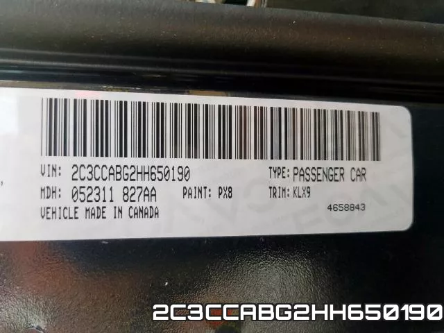 2C3CCABG2HH650190 фото 2
