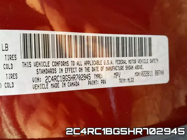 2C4RC1BG5HR702945 фото 2