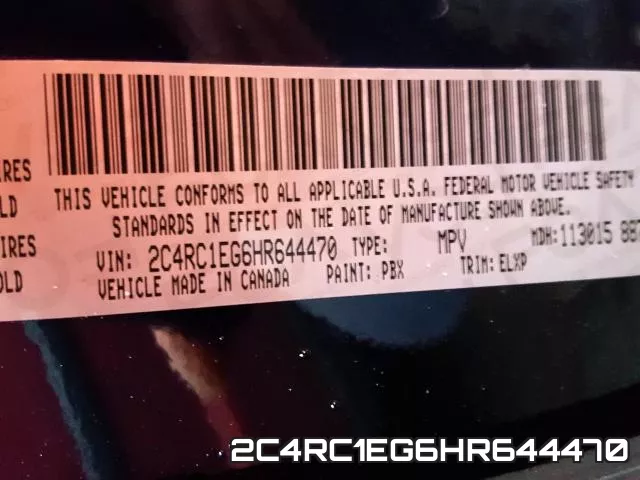 2C4RC1EG6HR644470 фото 2