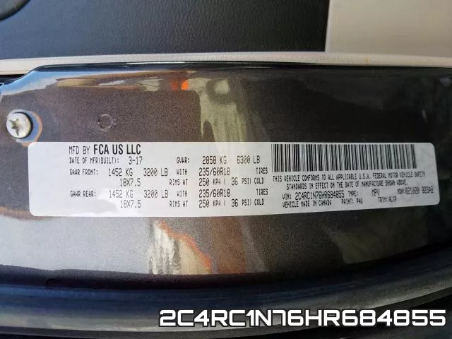 2C4RC1N76HR684855 фото 2