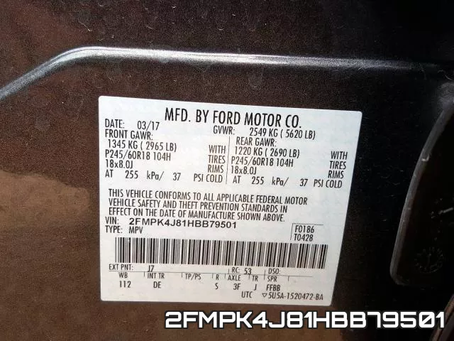 2FMPK4J81HBB79501 фото 2