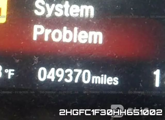 2HGFC1F30HH651002 фото 2