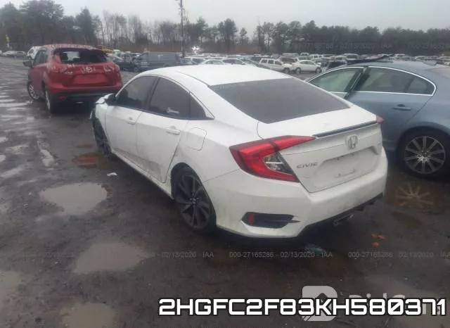 2HGFC2F83KH580371 фото 3