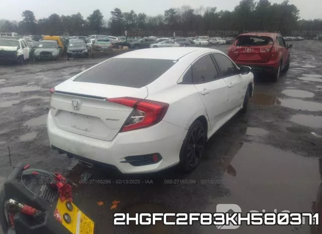 2HGFC2F83KH580371 фото 4