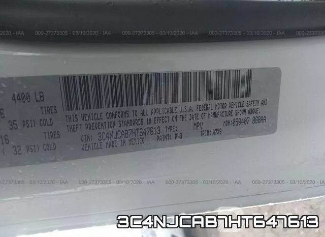3C4NJCAB7HT647613 фото 9