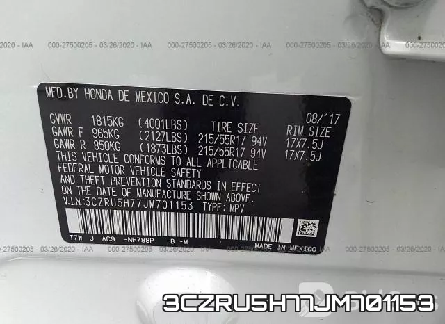 3CZRU5H77JM701153 фото 10