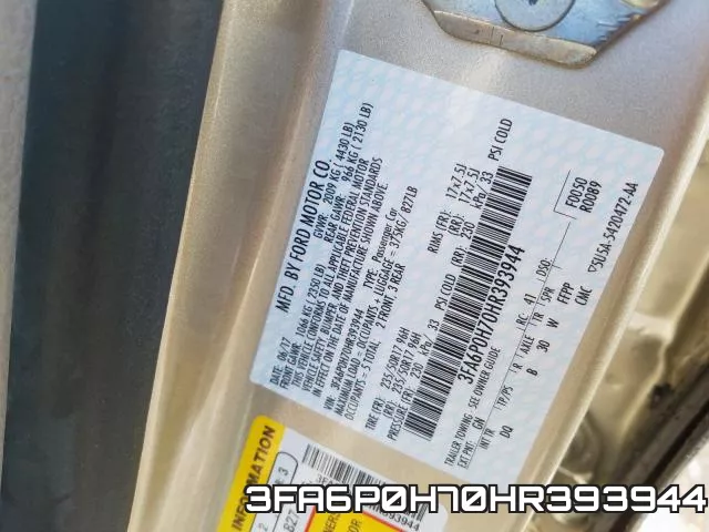 3FA6P0H70HR393944 фото 2
