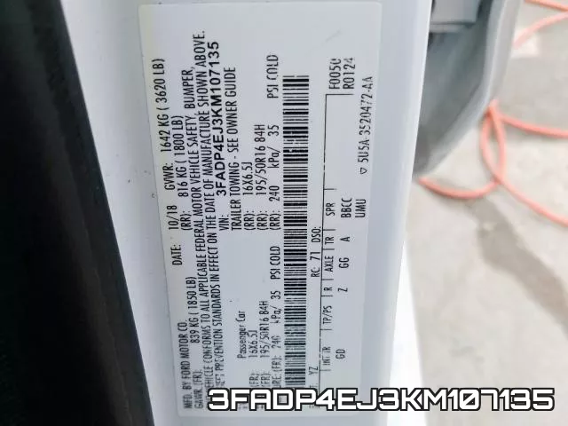 3FADP4EJ3KM107135 фото 2