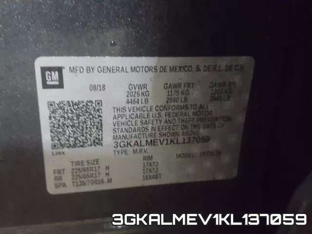 3GKALMEV1KL137059 фото 2