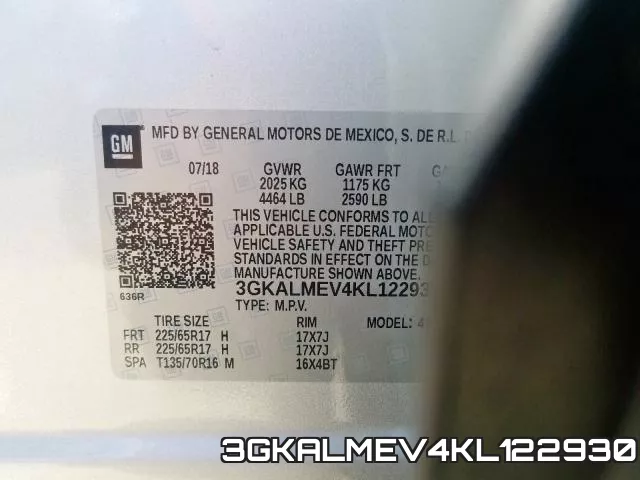 3GKALMEV4KL122930 фото 2