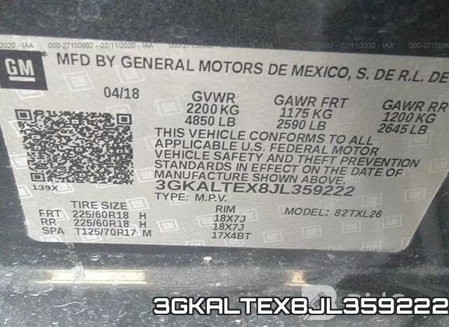 3GKALTEX8JL359222 фото 6