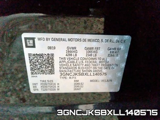 3GNCJKSBXLL140575 фото 2