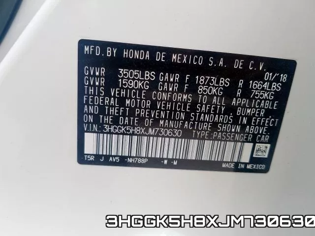 3HGGK5H8XJM730630 фото 2