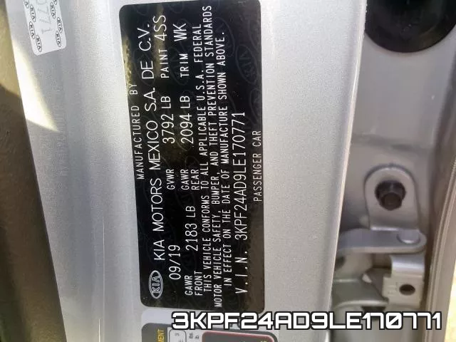 3KPF24AD9LE170771 фото 2