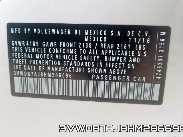 3VWDB7AJ8HM286696 фото 2