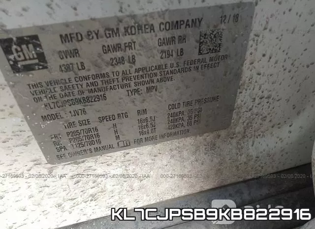 KL7CJPSB9KB822916 фото 8