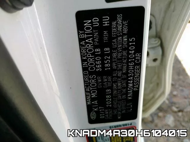KNADM4A30H6104015 фото 2