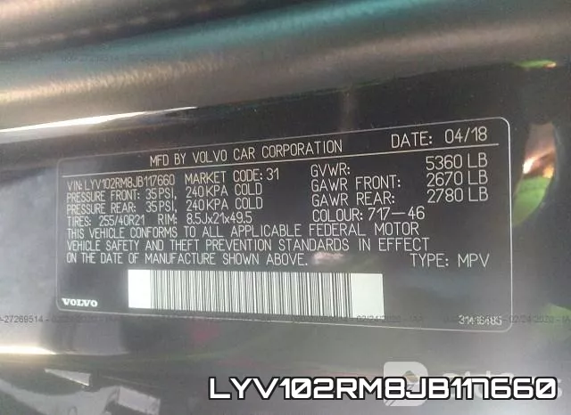 LYV102RM8JB117660 фото 4
