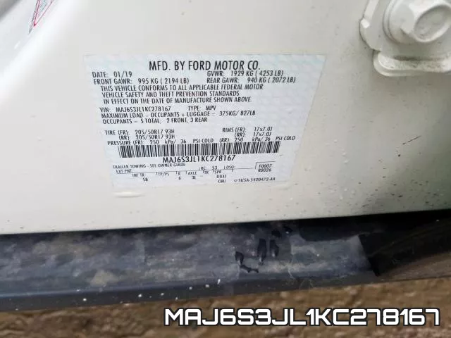 MAJ6S3JL1KC278167 фото 2