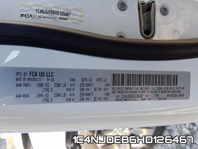 1C4NJDEB6HD126467 фото 2