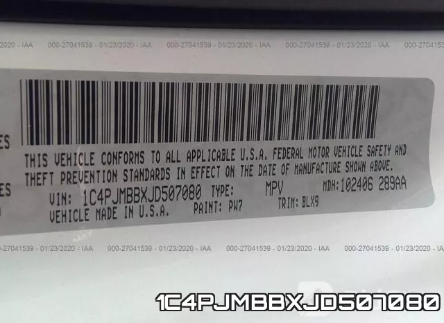 1C4PJMBBXJD507080 фото 8