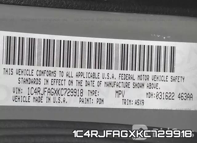 1C4RJFAGXKC729918 фото 10