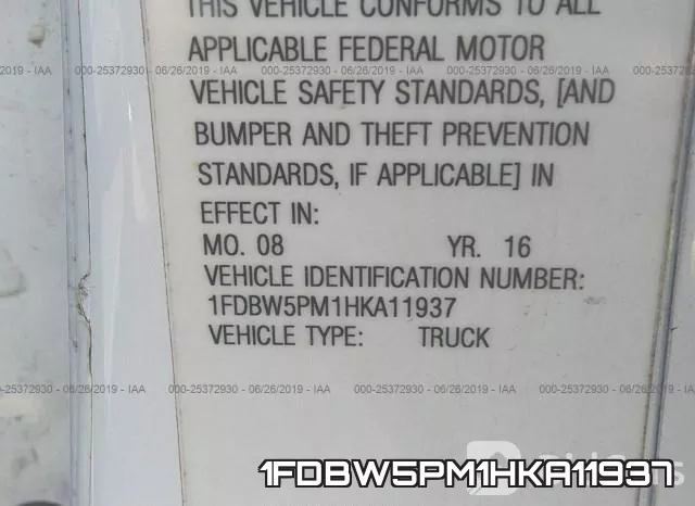 1FDBW5PM1HKA11937 фото 7