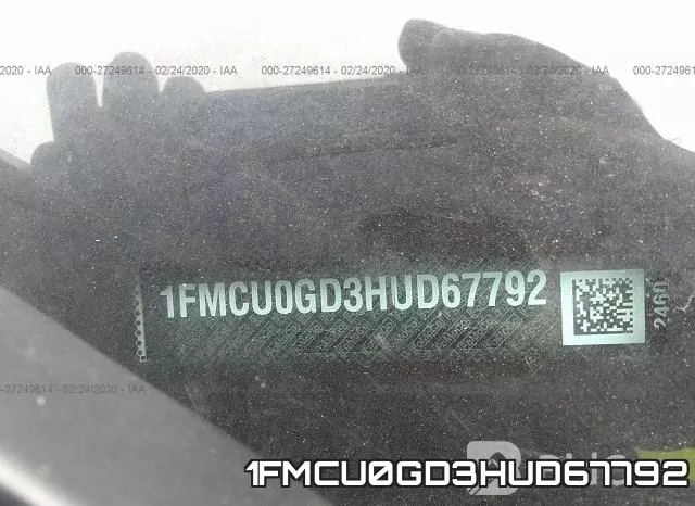 1FMCU0GD3HUD67792 фото 5