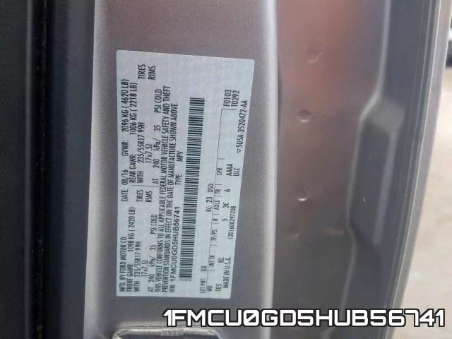 1FMCU0GD5HUB56741 фото 2