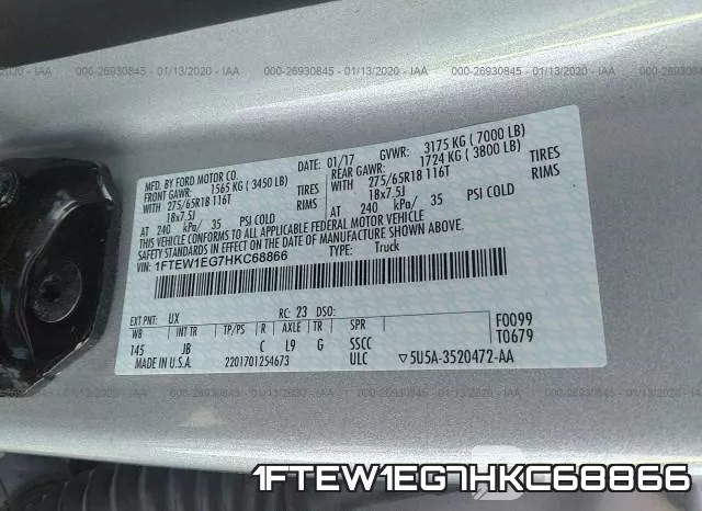 1FTEW1EG7HKC68866 фото 6