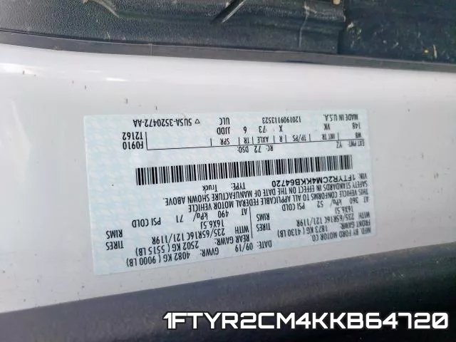 1FTYR2CM4KKB64720 фото 2
