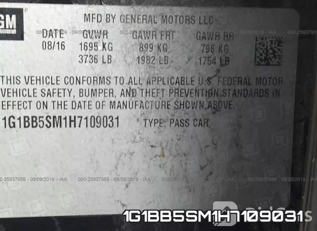 1G1BB5SM1H7109031 фото 10