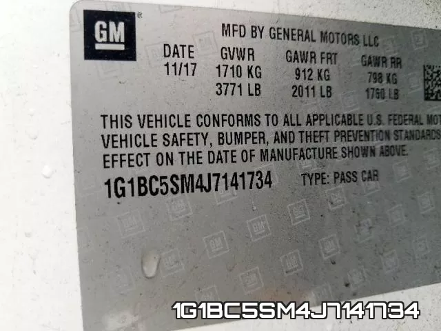 1G1BC5SM4J7141734 фото 2